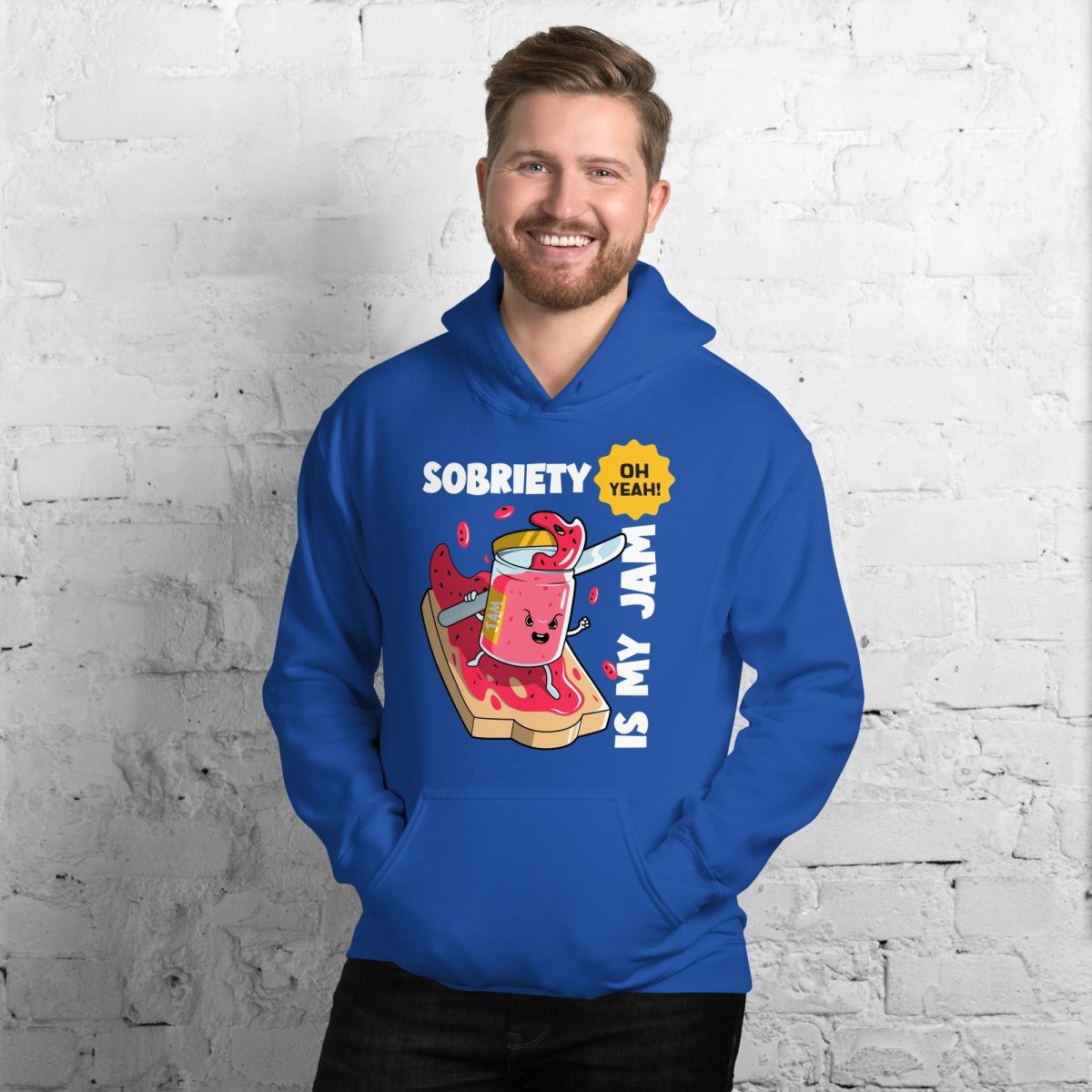 Jammin' to Sobriety Unisex Hoodie - Comfortable & Stylish Pullover for Men & Women - Perfect for Recovery Support, Casual Wear & Sober Living