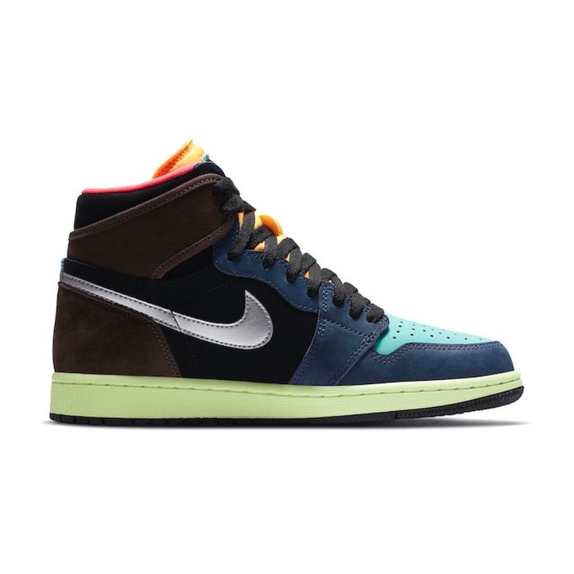 Air Jordan 1 High OG Bio Hack Sneakers in Baroque Brown/Racer Pink/Black - Stylish Basketball Shoes for Men & Women - Perfect for Streetwear, Gym & Casual Outfits