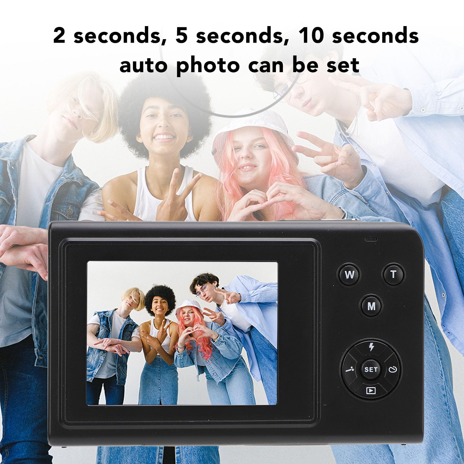4K 68MP Digital Camera with 16X Zoom & Auto Focus - 2.4 Inch IPS Screen Vlogging Camera with Anti-Shake & Continuous Shooting - Built-in Fill Light for Travel, YouTube Videos & Photography