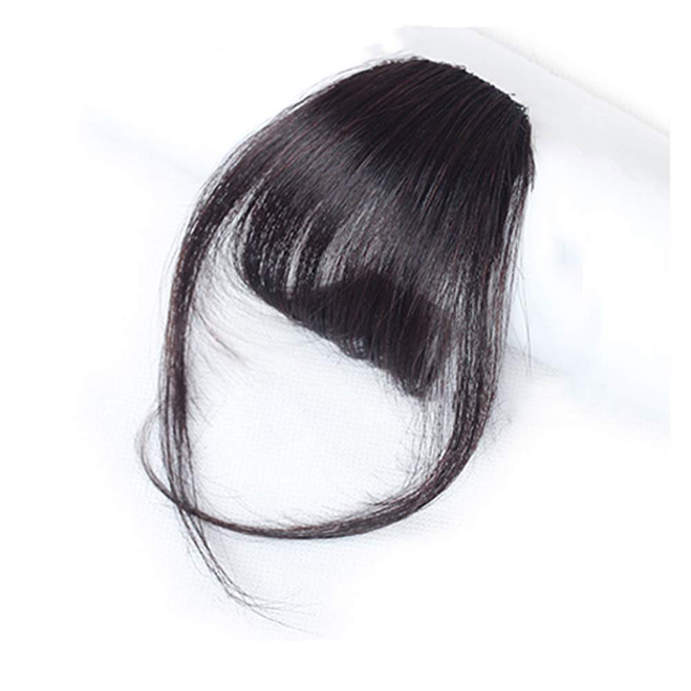 VIEWS Clip On Hair Bang Fringe - Women's Front Head Hair Extension Piece, Thin Natural Black Hair Extensions for Women & Girls | Perfect for Cosplay, Costume Parties & Daily Styling