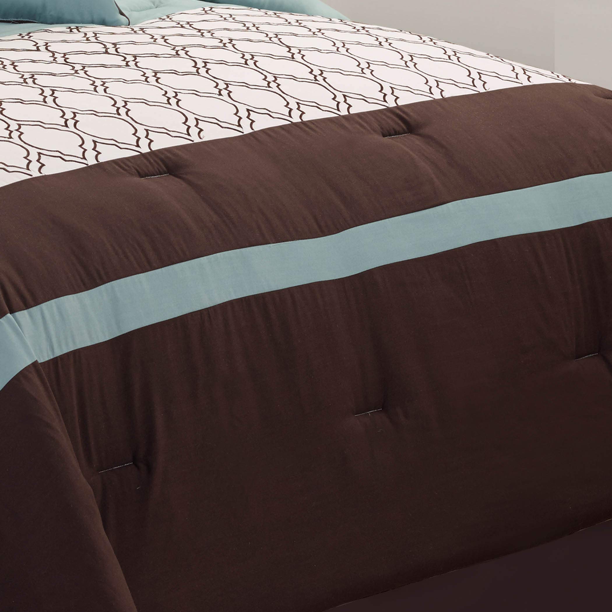 Riverbrook Home Tolbert King Size 8-Piece Comforter Set - Blue, Brown & Ivory Luxury Bedding Collection | Perfect for Master Bedrooms, Guest Rooms & Cozy Home Decor
