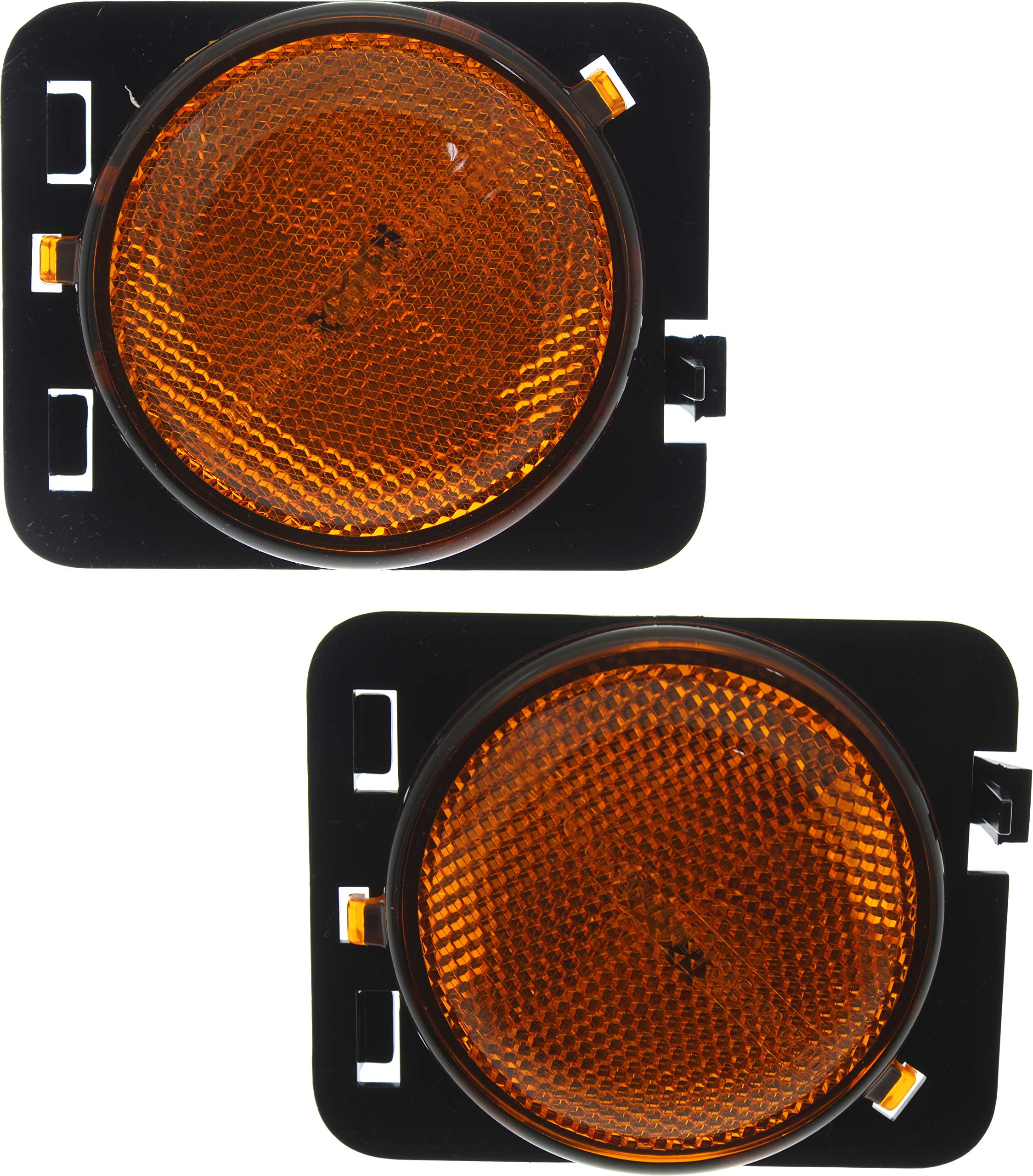Garage-Pro Side Marker Light Set - Compatible with 2007-2017 Jeep Wrangler & 2018 Wrangler JK - Front Driver/Passenger Side with Bulbs - CAPA Certified - Perfect for Off-Roading & Night Driving