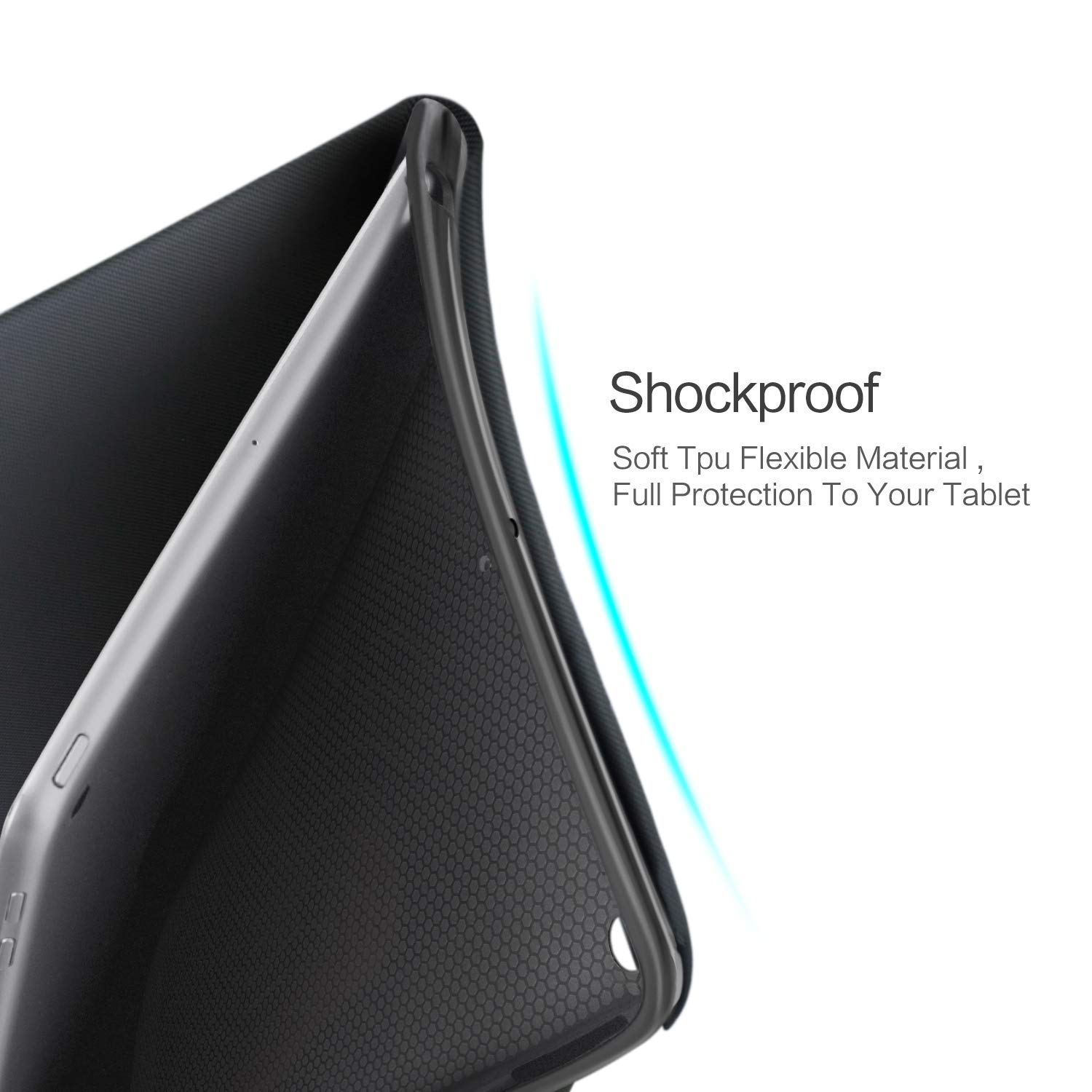 Premium Vimorco iPad 9.7 Case (2017/2018/Air 2/Air) - Shockproof TPU Back Cover with Auto Wake/Sleep | Adjustable Stand Leather Folio Case in Marble White - Perfect for Work, Travel & Home Use
