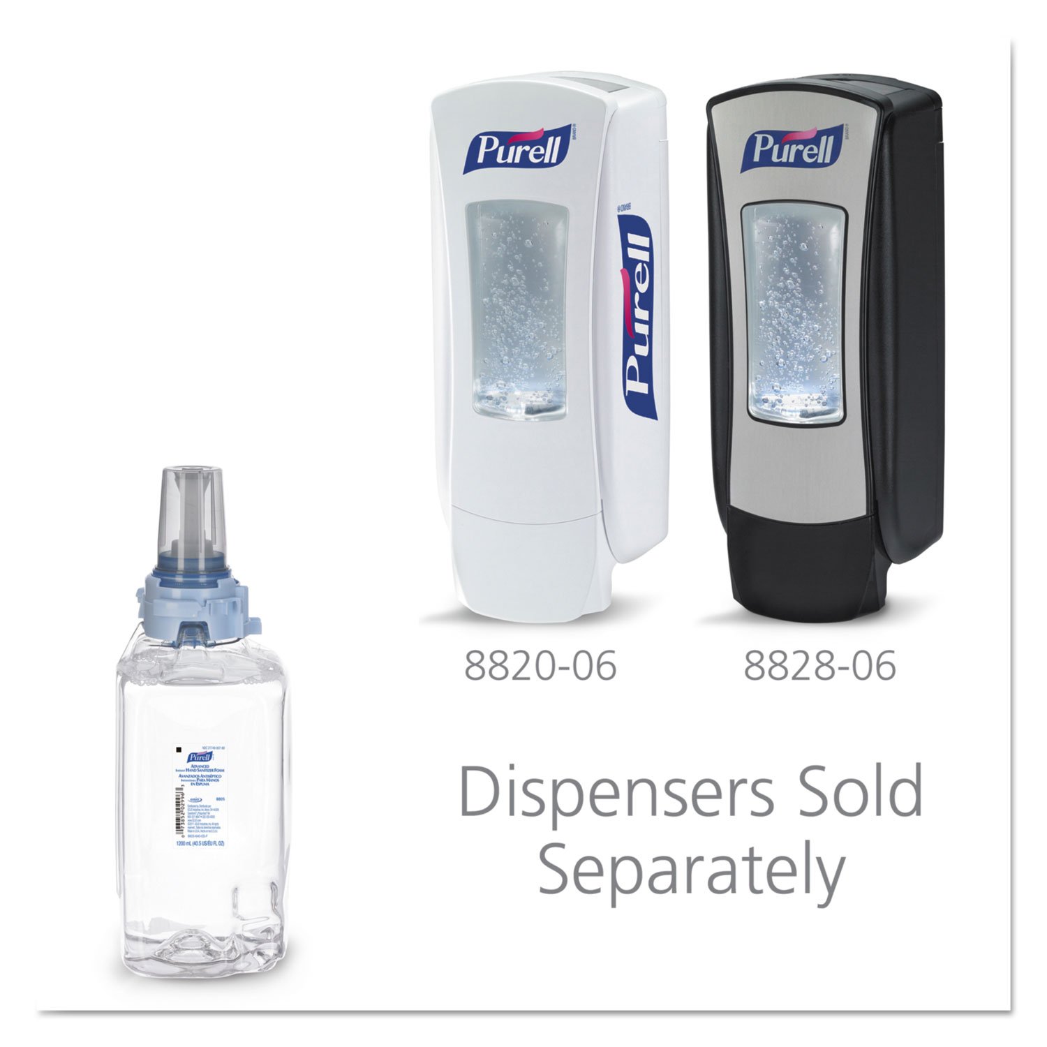 PURELL Advanced Instant Hand Sanitizer Foam Refill - 1200mL (3-Pack) | Alcohol-Based Hand Sanitizer for Hospitals, Schools & Offices | ADX-12 Formula | Clear Liquid
