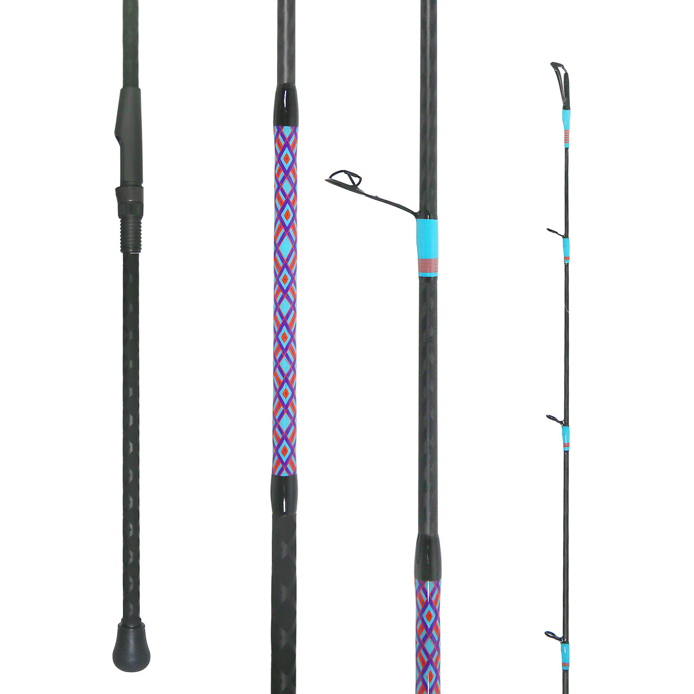 Jigging World Night Ranger 7'2 Custom Spinning Rod - High Performance Saltwater Fishing Rod for Night Fishing & Offshore Angling | Perfect for Surf Casting, Pier Fishing, and Deep Sea Adventures