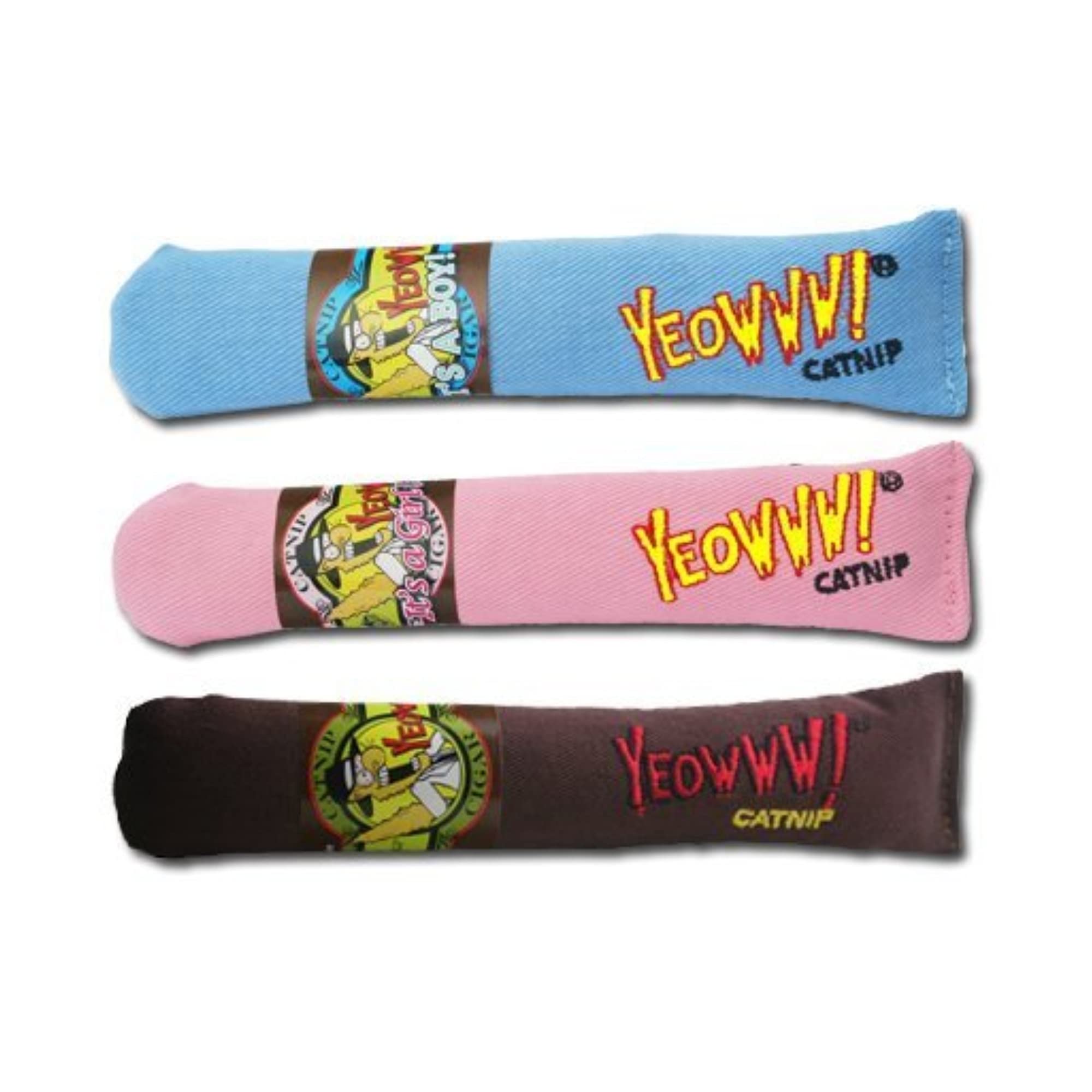 Yeowww! 100% Organic Catnip Cigar Toys for Cats - 3 Pack - Fun Interactive Play & Stress Relief for Indoor & Outdoor Kitties