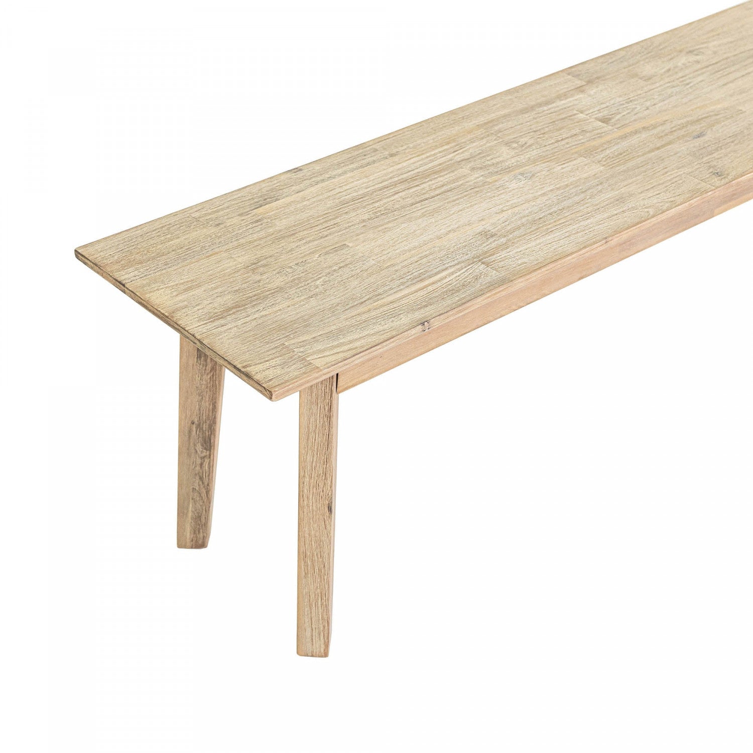 Abenra Bench Light Driftwood - Modern Wooden Entryway Bench with Natural Finish | Perfect for Hallway, Living Room & Bedroom Decor