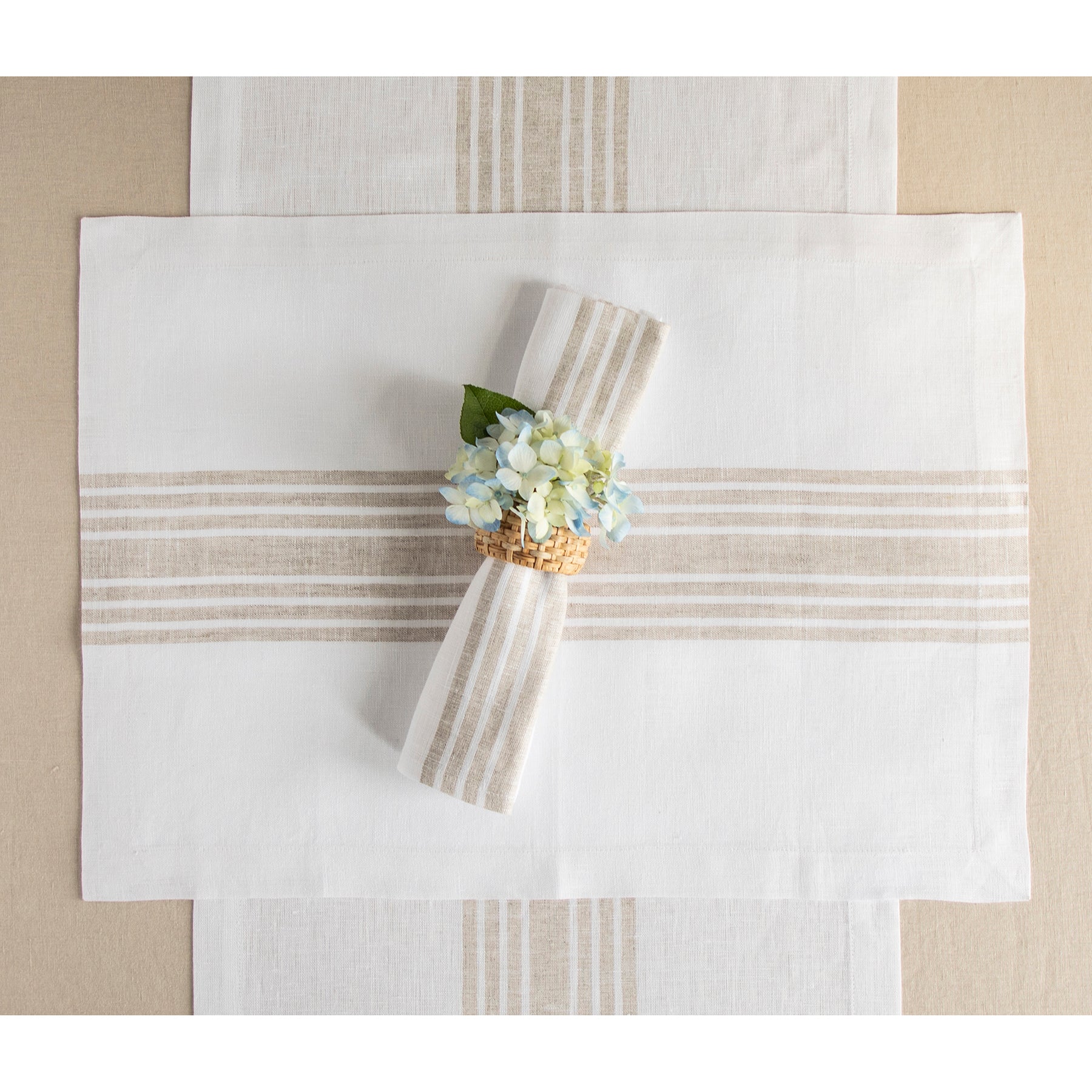 Farmhouse Table Runner - 16 Inch & 18 Inch Wide Cotton Linen Blend - Perfect for Dining Tables, Kitchen Decor & Rustic Weddings