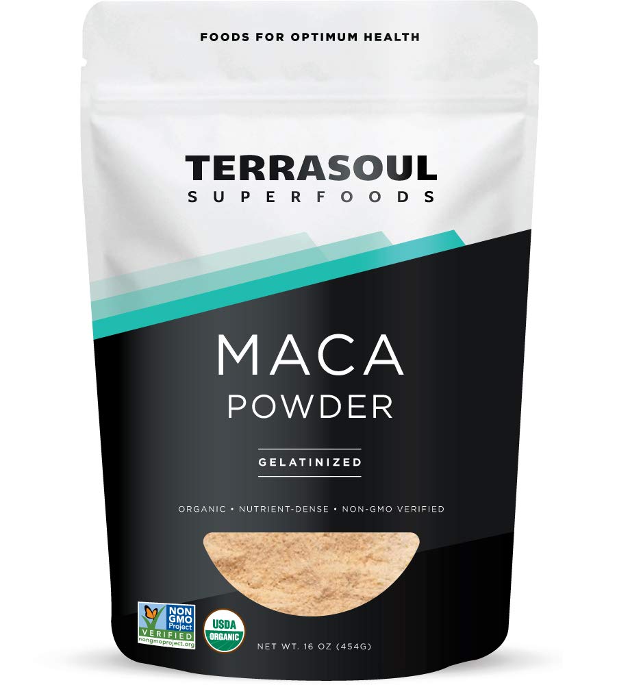 Terrasoul Superfoods Organic Gelatinized Maca Powder 16oz | Peruvian Maca Root for Hormone Balance & Energy Boost | Easy Digestion Superfood for Smoothies, Coffee & Baking | Vegan & Gluten-Free Supplement