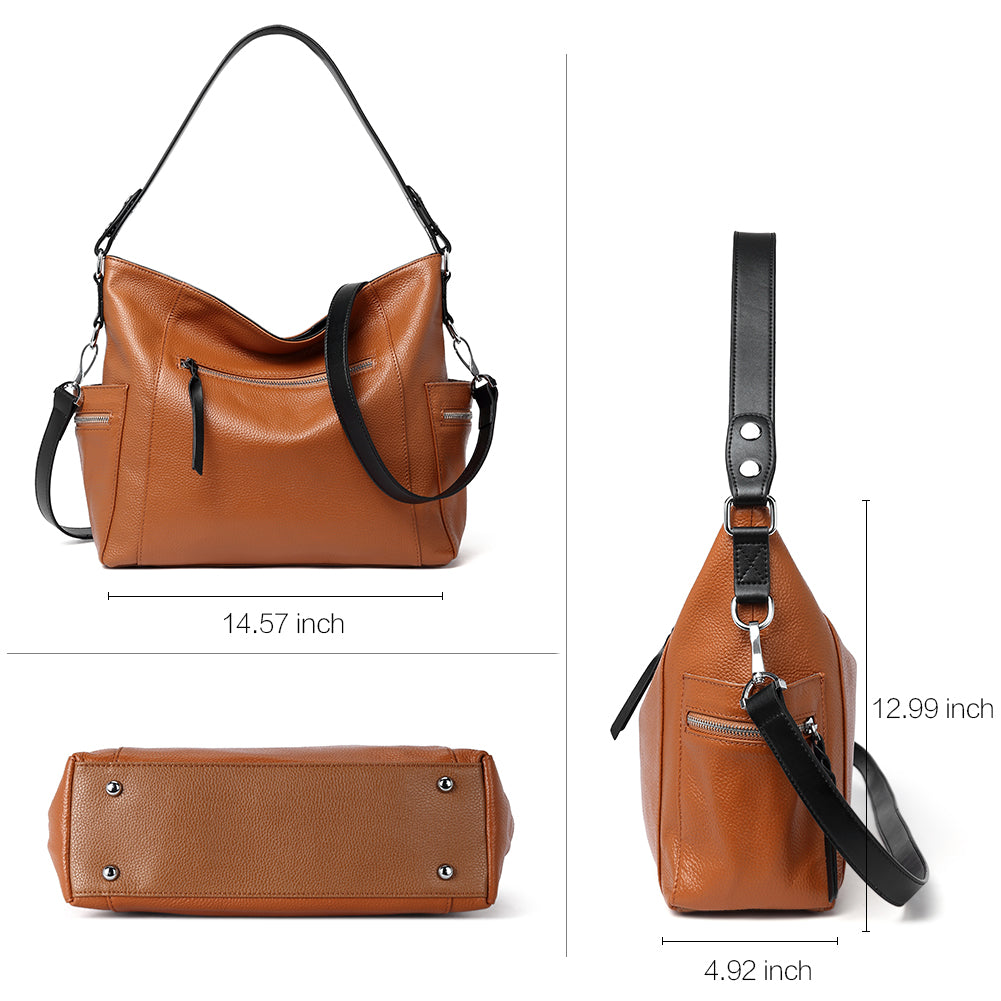 Kweli Multi Functional Convertible Hobo Shoulder Bag with Handy Side Zipper Pocket - Stylish Crossbody Purse for Women, Perfect for Work, Travel & Everyday Use