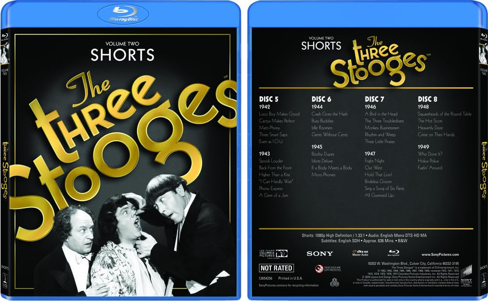 The Three Stooges: Complete 20-Disc Blu-ray Collection Limited Edition Gift Set | Classic Comedy Series | Perfect for Movie Nights & Nostalgic Gifts