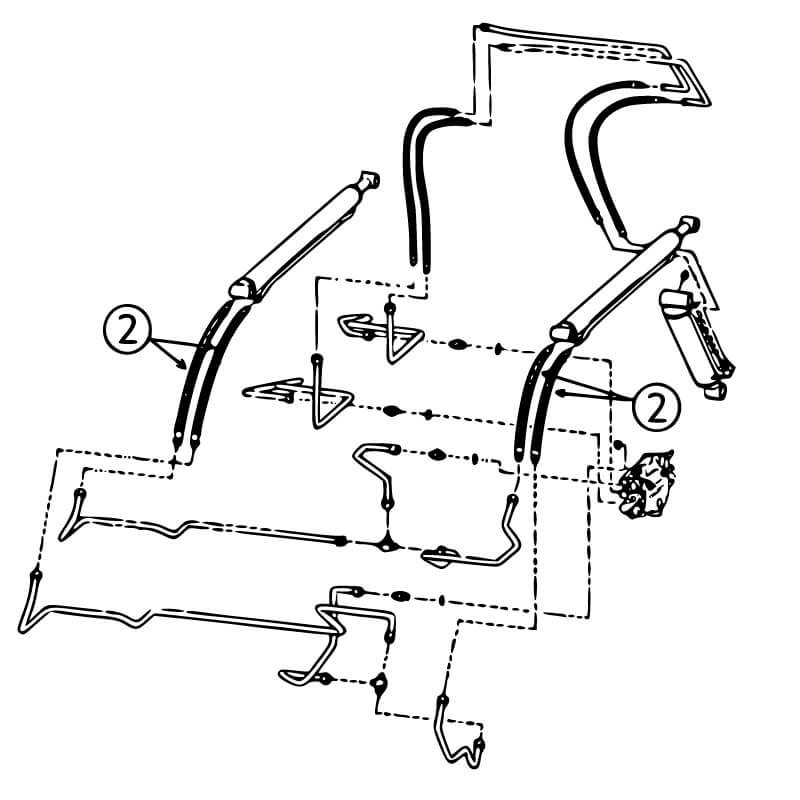 Bobcat 641 642 643 645 Skid Steer Loader Lift Cylinder Hose Replacement - Heavy Duty Hydraulic Hose for Construction & Farm Equipment Maintenance