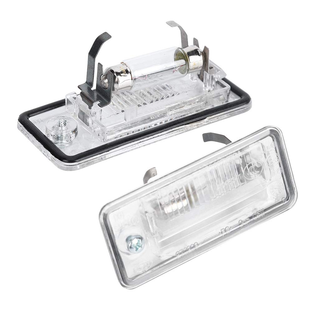 Tbest LED License Plate Light Housing - Pair of 8E0807430A & 8E0807430B - Compatible with Audi A3, C6, D3, RS4 - Waterproof & Durable for Night Driving & Enhanced Visibility