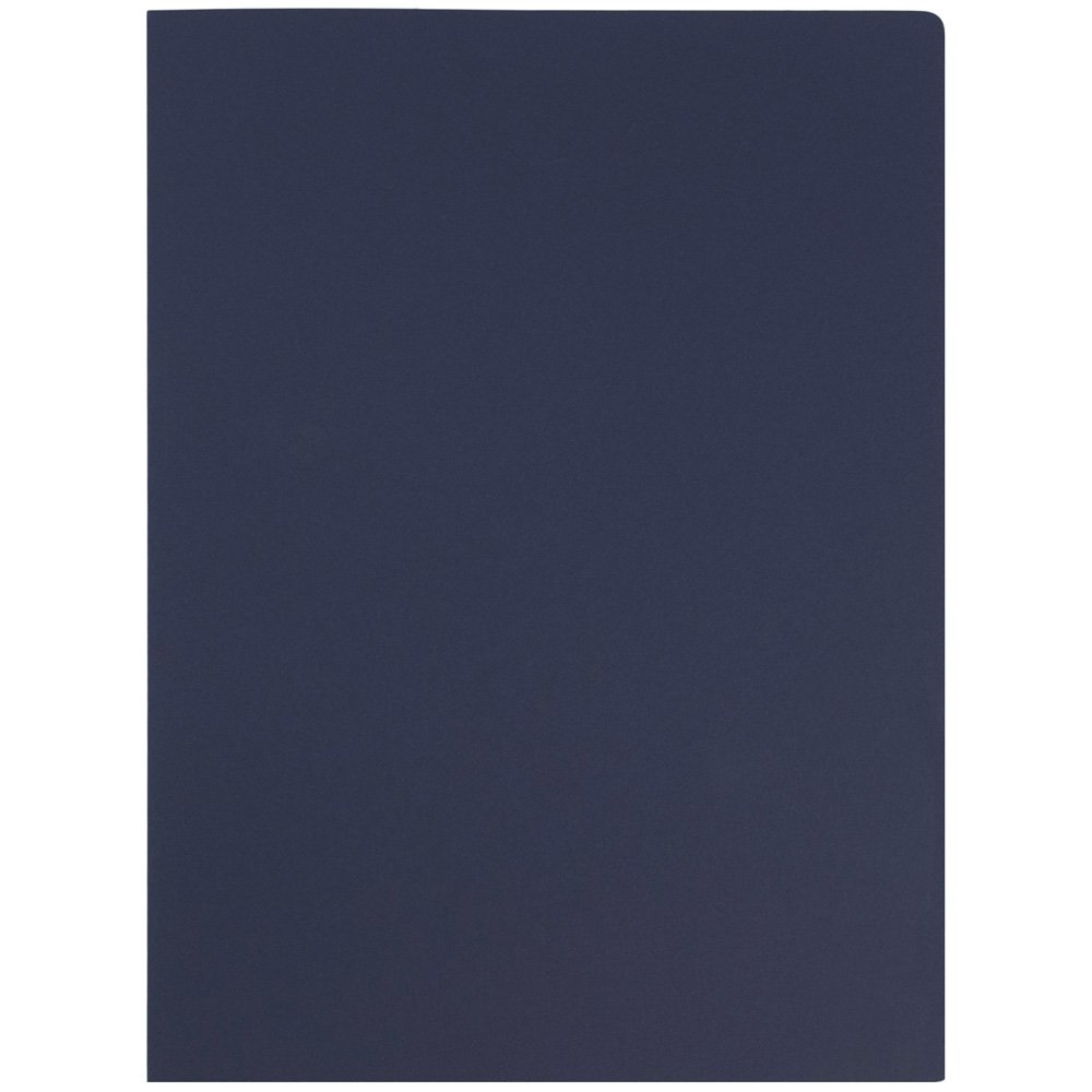 Premium Matte Cardstock Twin Pocket Folders - Navy Blue - 100 Pack Bulk - Ideal for School, Office & Business Organization