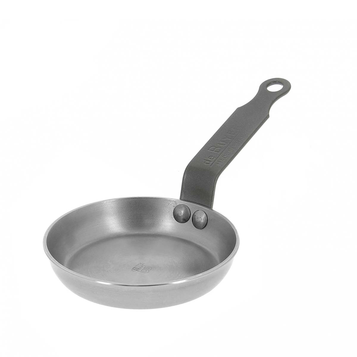 de Buyer Mineral B Mini Traditional Handle Cast Iron Skillet 12cm - Perfect for Eggs, Pancakes & Small Portions | Ideal for Camping & Small Kitchens