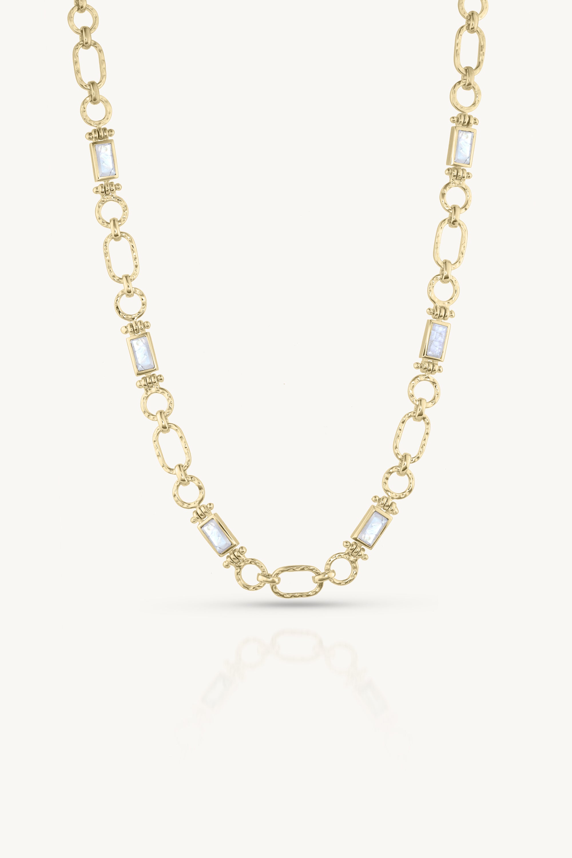 Petra Moonstone Gold Necklace for Women - Elegant Healing Crystal Jewelry for Everyday Wear, Meditation & Spiritual Gifts