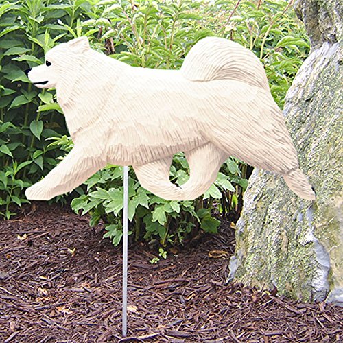 Hand-Painted Samoyed Dog Sign for Outdoor Garden Decor