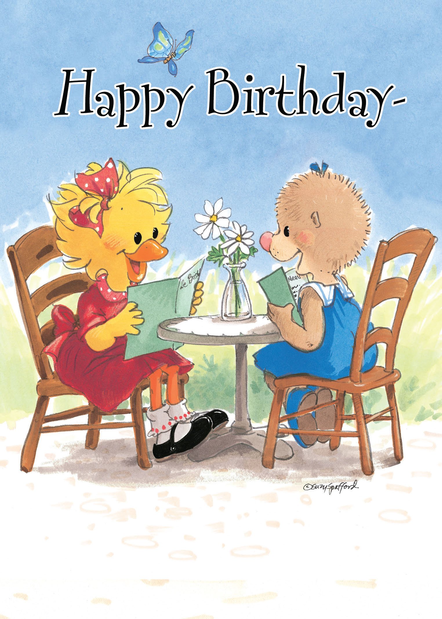 Suzy's Zoo Happy Birthday Greeting Cards - 6-Pack (Style 10391) | Cute Animal Birthday Cards for Kids, Parties & Celebrations