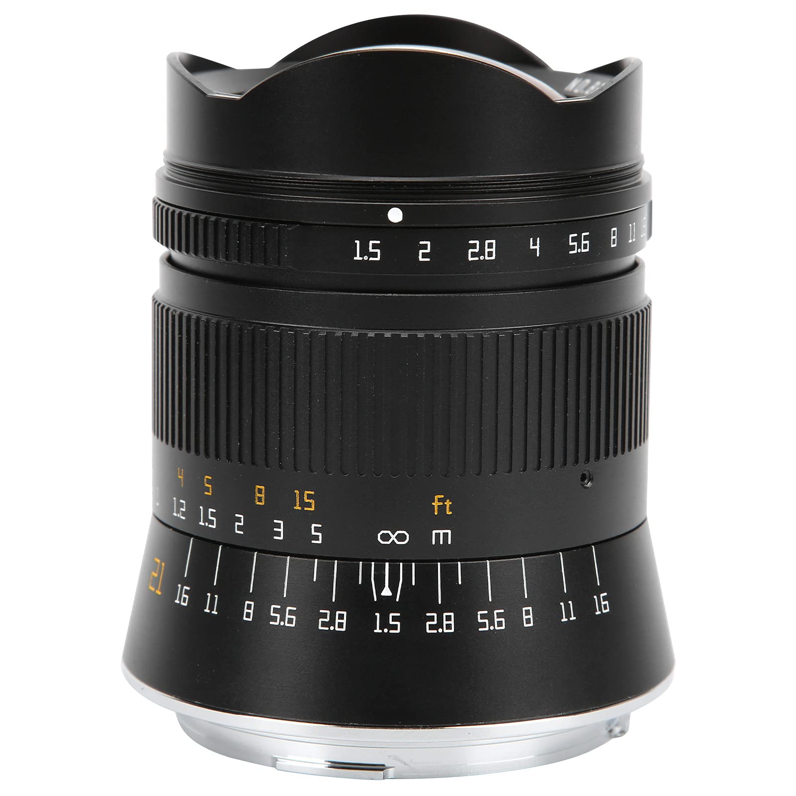 Janzoom 21mm F1.5 Manual Focus Lens for Canon R5/R6 Cameras - Anodized Aluminum Construction - Perfect for Portrait, Street & Low-Light Photography