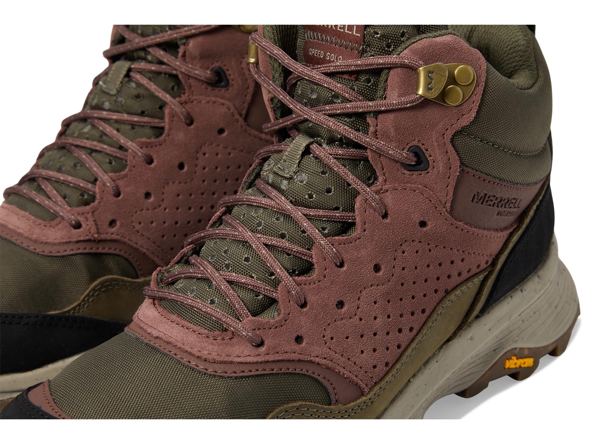 Merrell Speed Solo Mid Waterproof Hiking Boots for Men - Lightweight Trekking Shoes with FloatPro Foam Midsole & Removable PU Footbed - Perfect for Mountain Trails, Camping and Outdoor Adventures