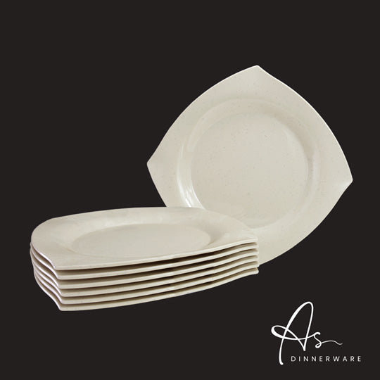9-Inch Square Plates Set of 6 (12 Packs per Carton) - Durable Melamine Dinnerware for Restaurants, Catering & Outdoor Dining - AS3409 6M