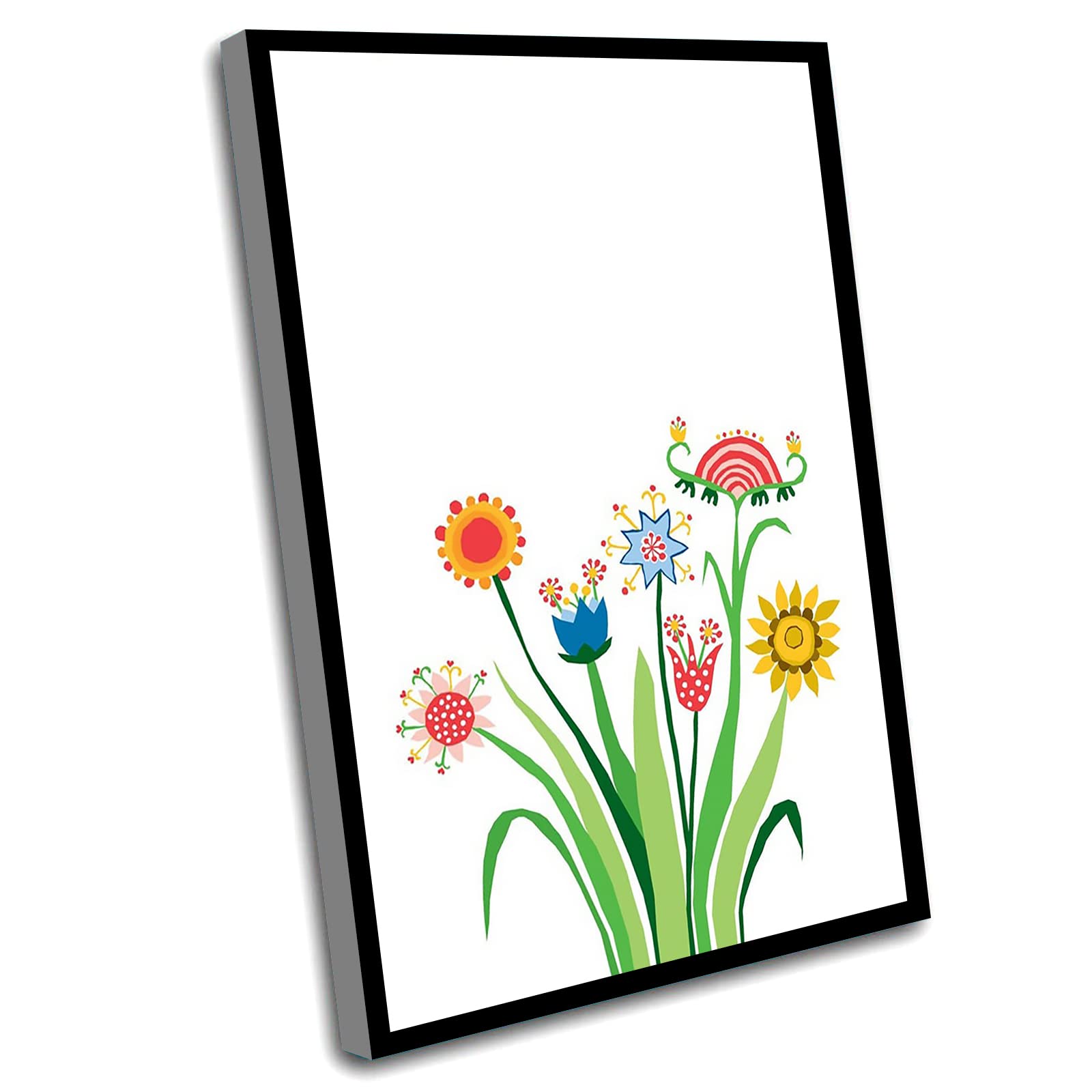 16x24 Inch Framed Wall Art for Nursery & Living Room - Abstract Floral Botanical Prints, Sunflower Decor, Baby Boy & Girl Nursery Signs, Printable Posters | Perfect for Home Decor, Kids Room & Gift Giving