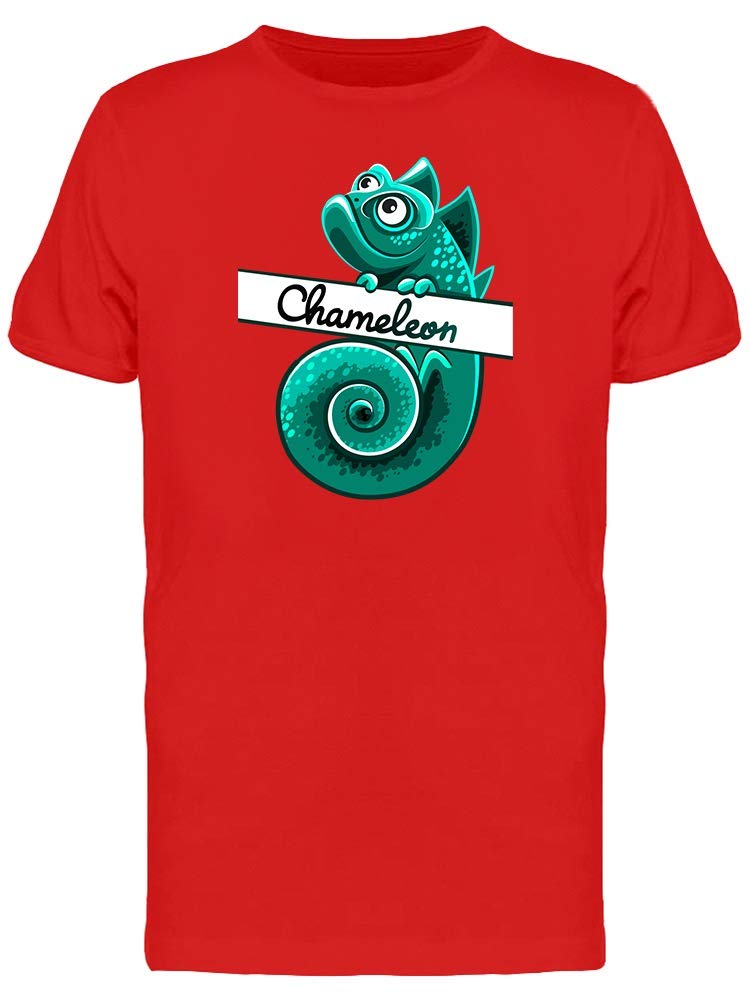 Men's Red Hanging Chameleon Graphic T-Shirt - Cool Casual Tee for Streetwear & Everyday Outfits