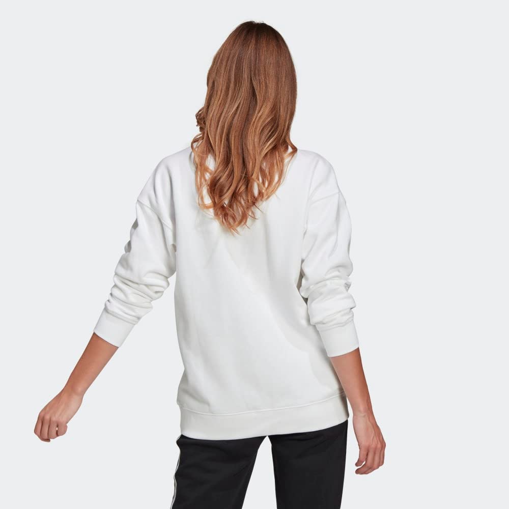 Adidas Originals Women's Trefoil Crew Sweatshirt - Comfortable Casual Pullover for Everyday Wear | Gym, Lounge & Street Style Outfits
