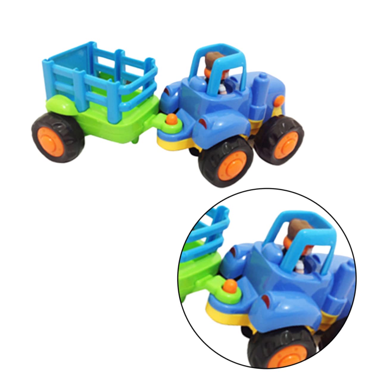 NESTINGHO Educational Toy Truck & Tractor Play Set for Kids - STEM Learning Vehicles for Boys & Girls - Blue Engineering Vehicle Toys for Early Childhood Development | Perfect for Pretend Play, Construction Role Play & Preschool Learning Activities