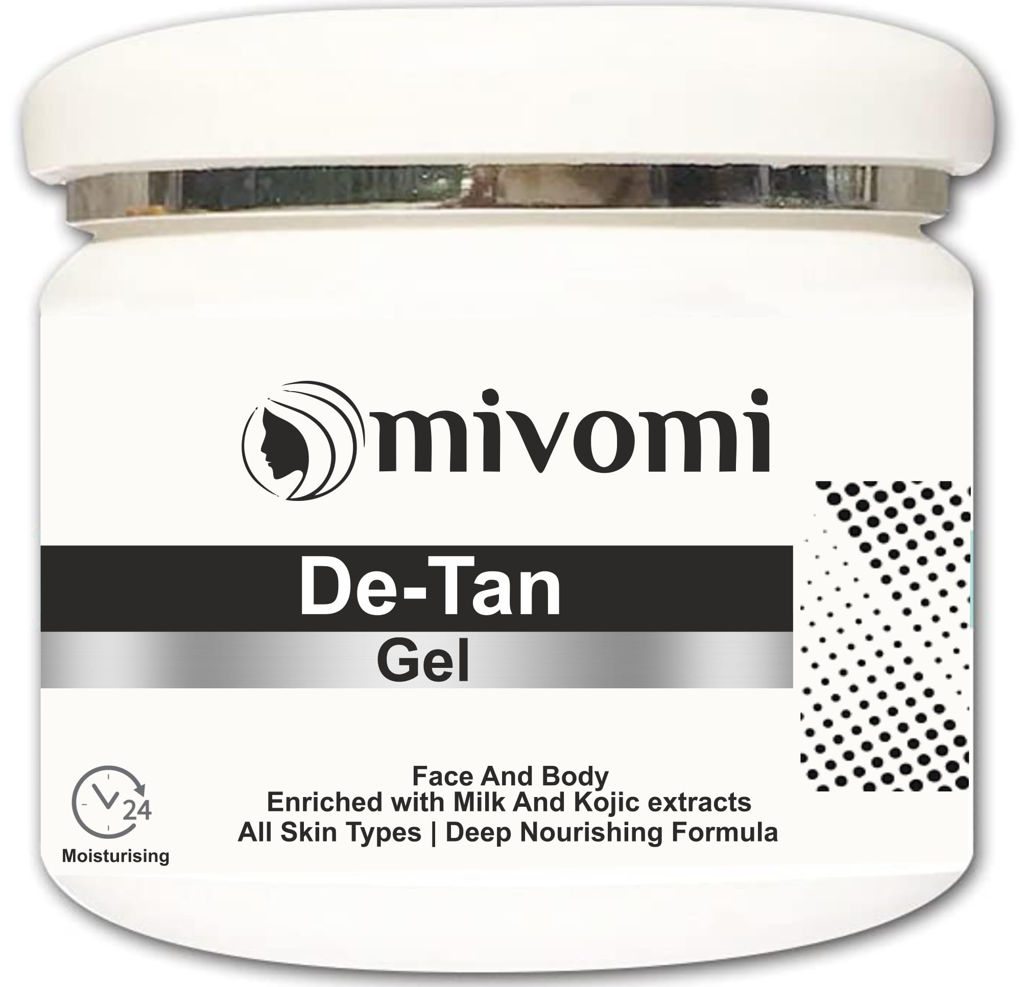 MIVOMI De-Tan Gel 250ml - Brightening Face & Body Treatment for Sun Tan Removal - Perfect for Post-Sun Exposure & Skin Rejuvenation