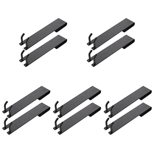 10-Pack Stainless Steel Frameless Extended Towel Hangers - Universal Storage for Bathroom, Kitchen, Closet & Shower Door - Perfect for Hats, Clothing, Squeegees & Glassware