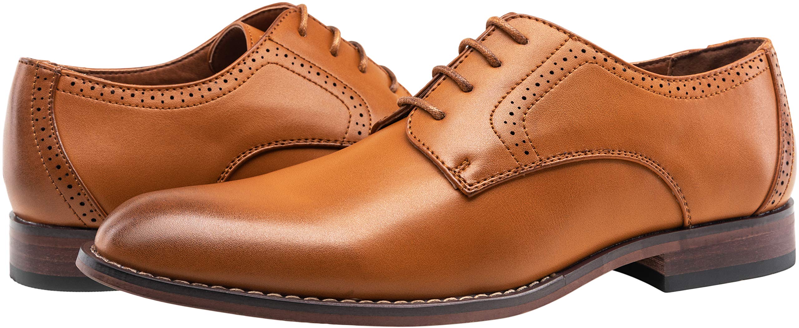 Vostey Men's Classic Wingtip Brogue Oxford Dress Shoes - Formal Business & Wedding Shoes for Men - Perfect for Office, Parties & Special Occasions