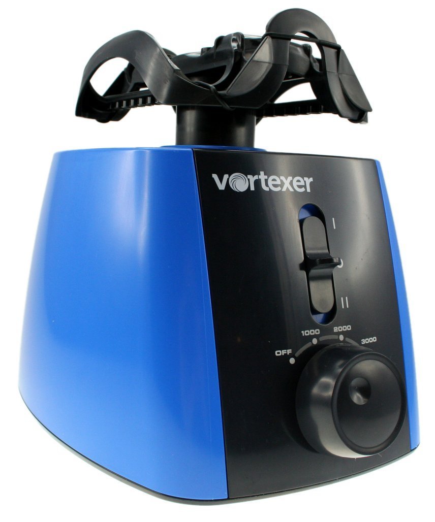 Heathrow Scientific HS120214 Laboratory Vortex Mixer - 230V 40Hz with UK Plug (Blue) - Ideal for DNA, RNA, and Protein Sample Mixing in Research Labs