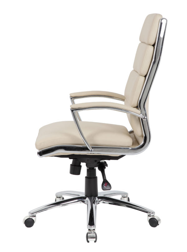 Premium Boss Executive Vinyl Office Chair with Chrome Metal Base - Ergonomic High Back Desk Chair for Home Office, Conference Room & Executive Suites