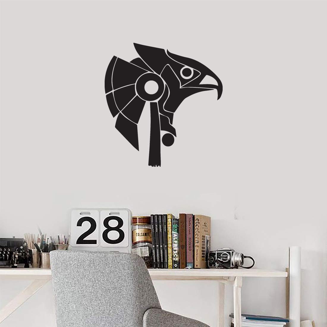 Premium Egyptian Horus Black Vinyl Decal Stickers (Set of 2) - Waterproof Laptop, Phone, Helmet, Car Window, Bumper, Mug, Cup, Door & Wall Decor - Perfect for Home, Office, Vehicle Customization and Gift Giving