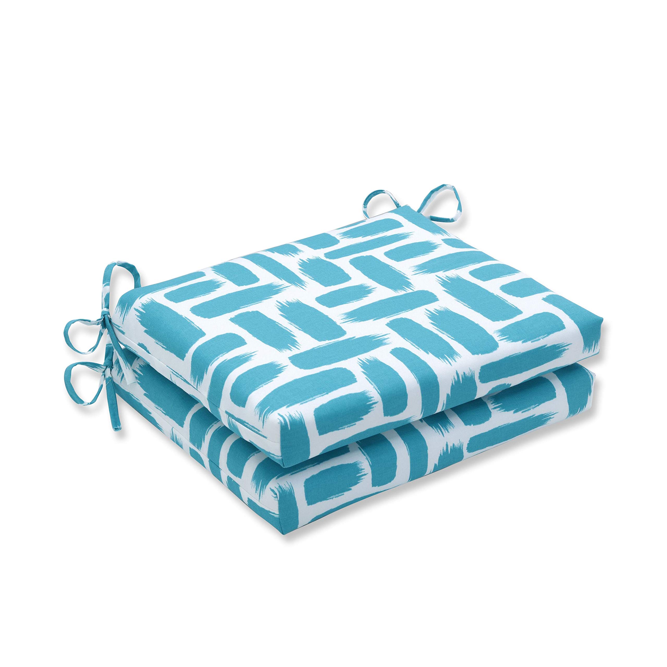 Premium Baja Turquoise Square Corner Seat Cushions - 18.5