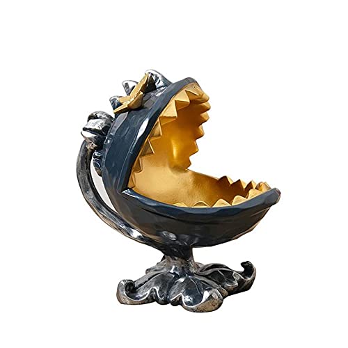 FEIYIYANG Resin Shark Sculpture - Creative Animal Statue for Home Decor, Desktop Ornament, and Storage - Perfect for Living Room, Bedroom, Office & Gift Giving