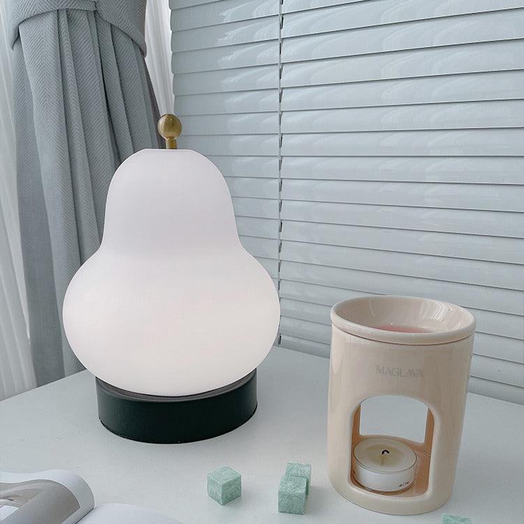 Pear Rechargeable LED Table Lamp with Built-in Battery - Perfect for Bedroom, Office, and Night Reading