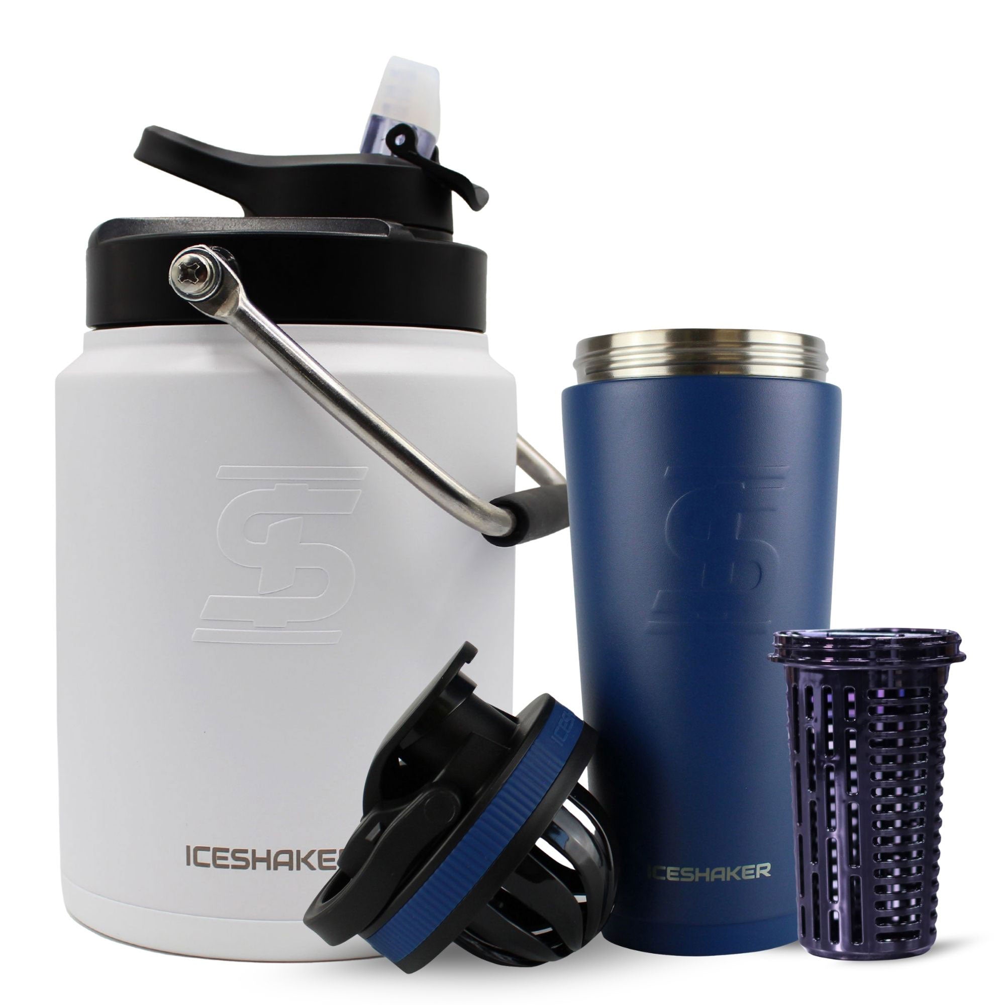 Premium Ice Shaker Hydration Pack - Insulated Water Bottle for Gym, Workout & Outdoor Sports - Leakproof & BPA-Free Shaker Cup for Protein Shakes & Cold Drinks