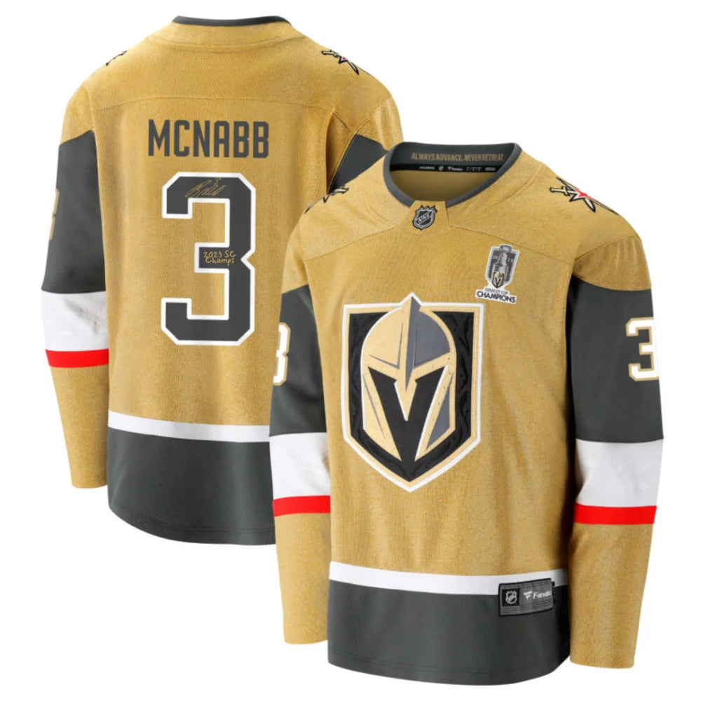 Brayden McNabb Autographed Vegas Golden Knights Gold Jersey with 