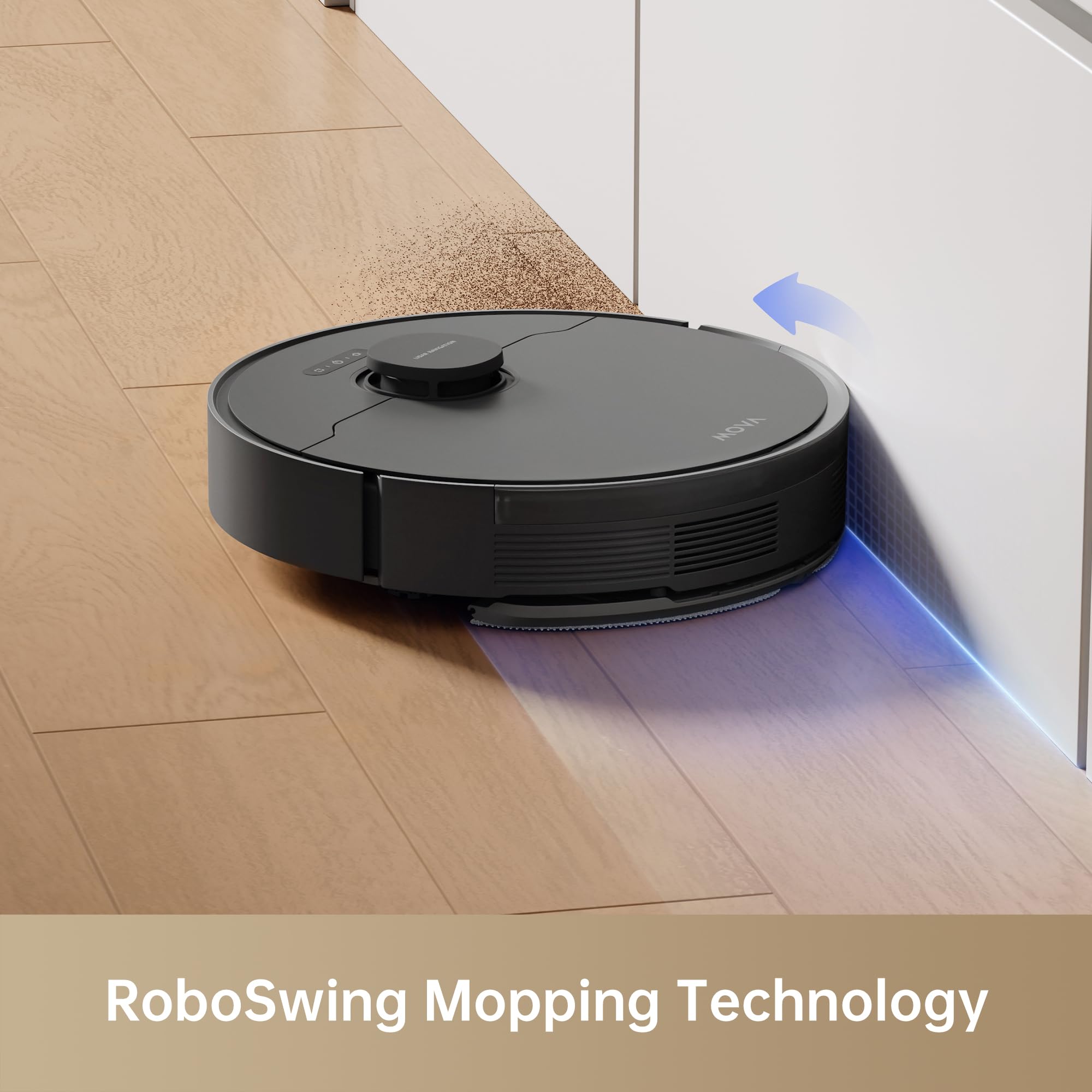 Mova S10 Robot Vacuum Cleaner with 7000Pa Strong Suction, 260 Mins Long Runtime, Self-Charging, Smart Mapping, App & Alexa Voice Control for Hard Floors, Carpets, Pet Hair - Perfect for Home Cleaning, Office Spaces and Pet Owners