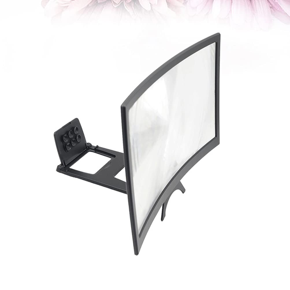 BESPORTBLE Universal Phone Stand Holder with Screen Magnifier - Adjustable Mobile Phone Mount Bracket for Curved & Flat Screens - Perfect for Watching Movies, Video Calls, and Hands-Free Viewing