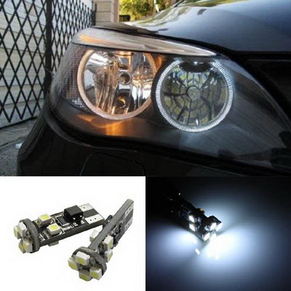 Error-Free 8 SMD LED Angel Eyes Ring Marker Bulbs for BMW E60 Pre-LCI - Bright White Halo Lights for Enhanced Night Visibility & Style Upgrade