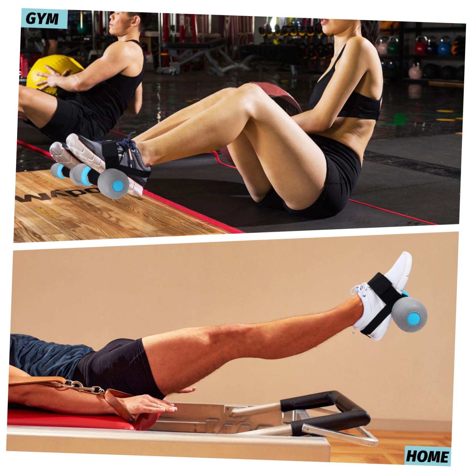 BESPORTBLE Ankle Straps for Leg Workouts - Heavy Duty Dumbbell Attachment for Leg Curl Exercises - Fitness Equipment for Home Gym & Strength Training
