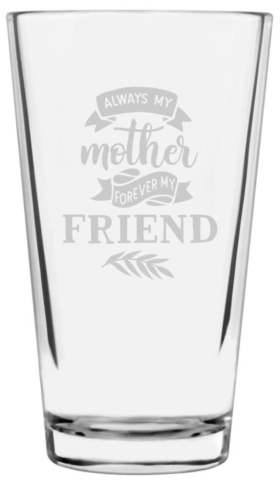 Mother's Day 16oz Pint Glass - Etched Gift for Mom