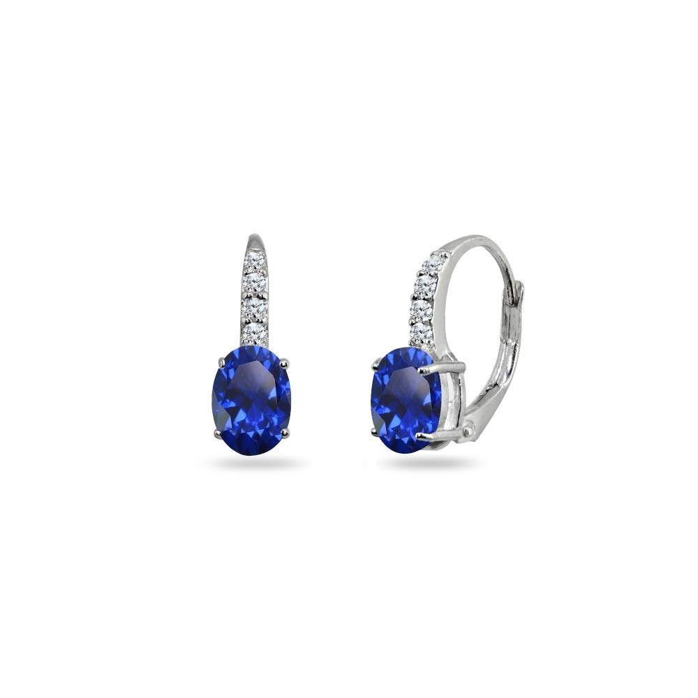 7x5mm Oval Cut Genuine & Synthetic Birthstone Earrings for Women - Leverback, Drop, Huggie & Dangle Earrings in Sterling Silver | Perfect for Weddings, Parties & Everyday Elegance
