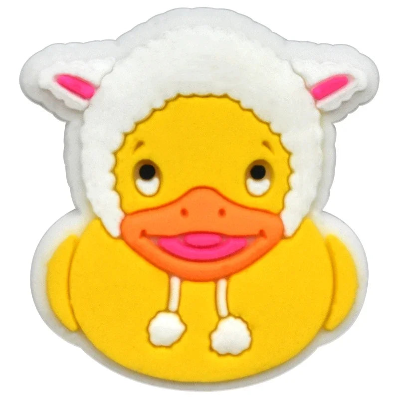 Duck Shoe Charms for Crocs & Sandals - Cute Decor Pins for Kids, Boys, Girls, Men & Women - Perfect for Clogs, Jeans & Buckle Shoes - Fun Accessories for School, Parties & Everyday Wear