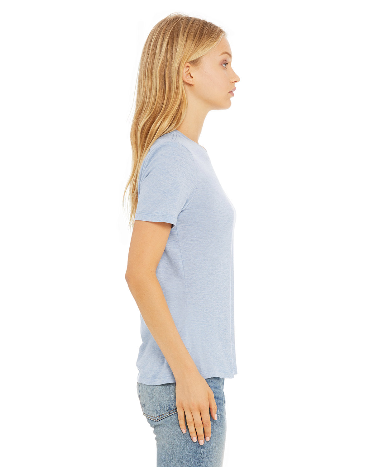 Bella + Canvas 6400CVC Women's Relaxed Fit Heather Short Sleeve T-Shirt - Soft CVC Blend Casual Tee for Everyday Wear, Gym, and Outfits