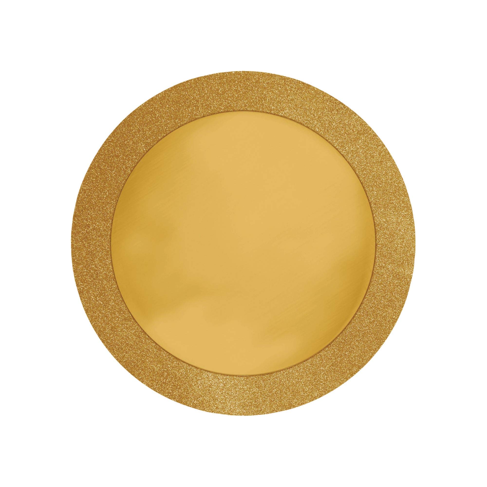 96 Gold Glitz Round Sparkly Christmas Disposable Placemats 14