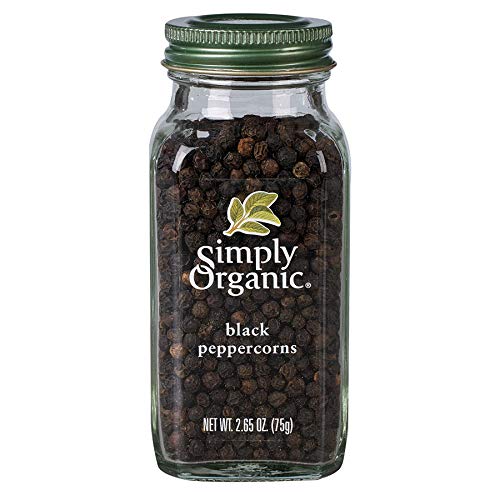 Organic Whole Black Peppercorns - USDA Certified, 2.65 oz (75g) | Premium Piper nigrum L. Spice for Cooking, Grilling & Seasoning | Ideal for Steaks, Soups & Homemade Spice Blends